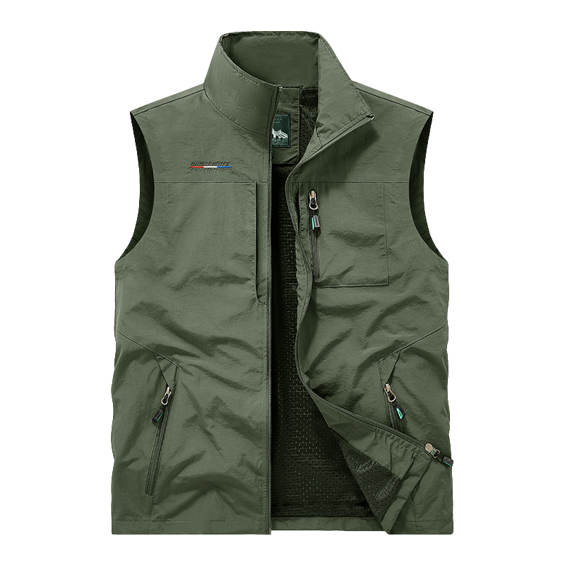 Fishing Vest - Men's Stand Collar Outdoor Vest Breathable