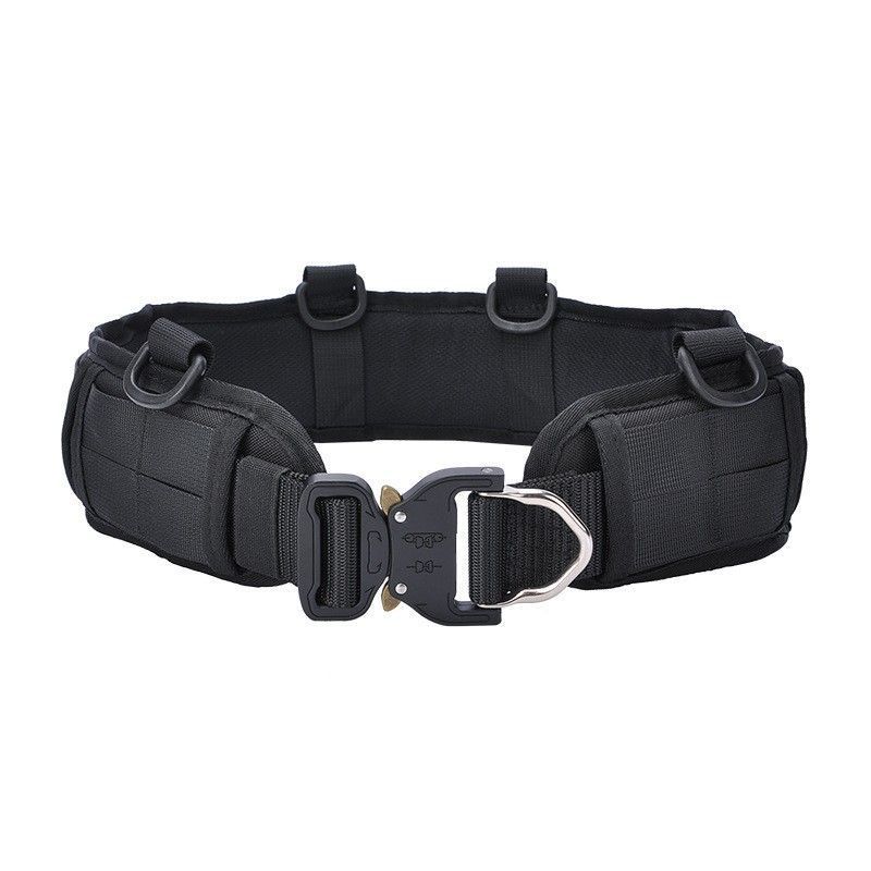 Fishing Belt - Black Padded Tactical Fishing Belt Adjustable