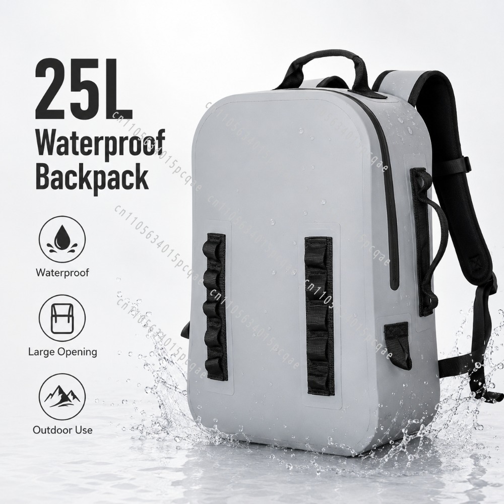 Fishing Bag Waterproof - Airtight Zipper Fishing Tackle Backpack Camping