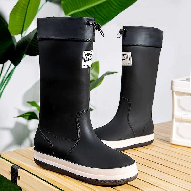 Men's High-Tube Rain Boots Fal - Fishing Boots 评论和价格