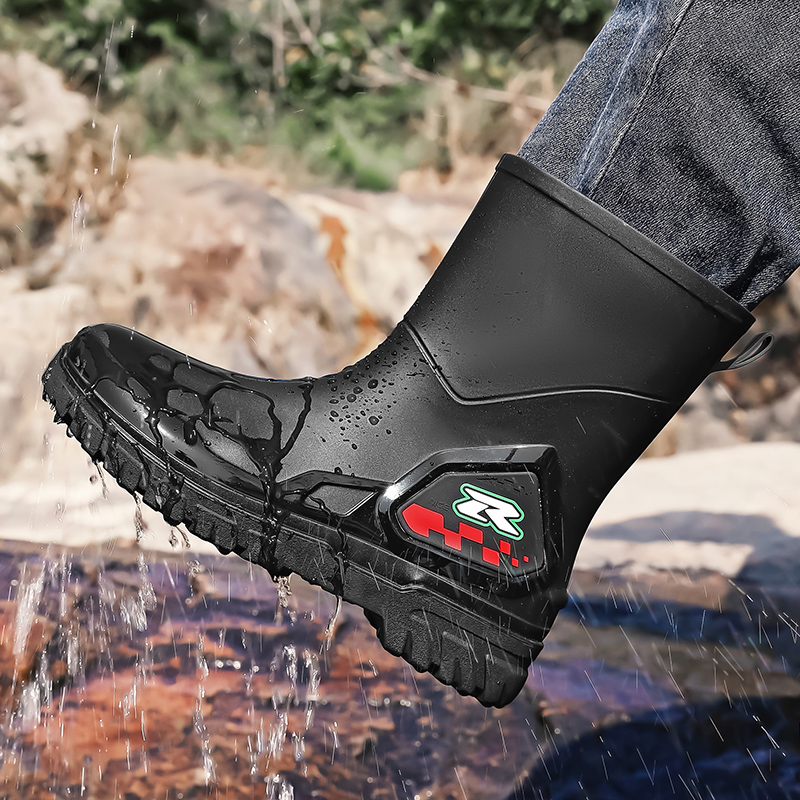 Men's high-top casual rain boo - Fishing Boots 评论和价格