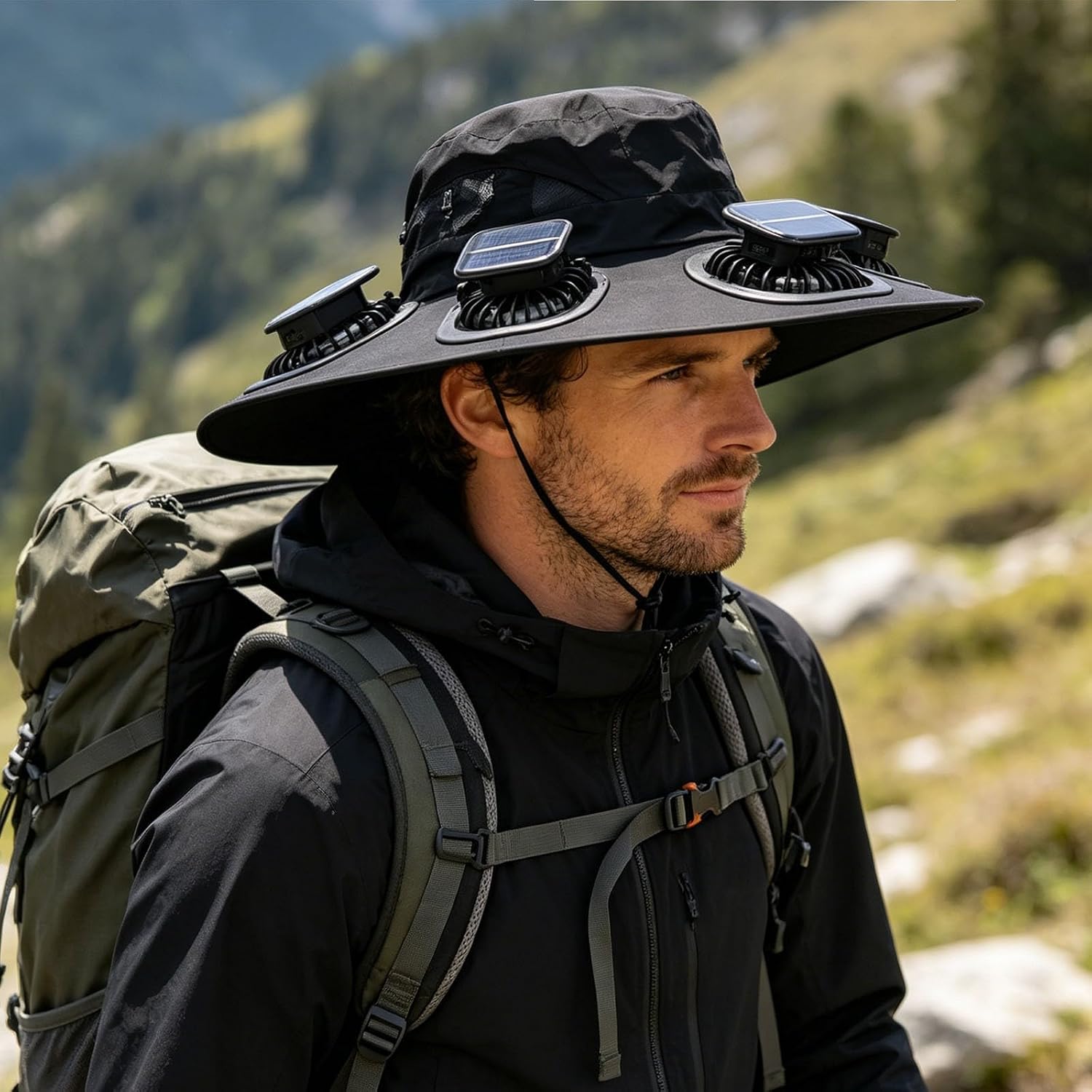 Hot 6 Fans Solar Fan Hat Breat - Fishing Hat 评论和价格