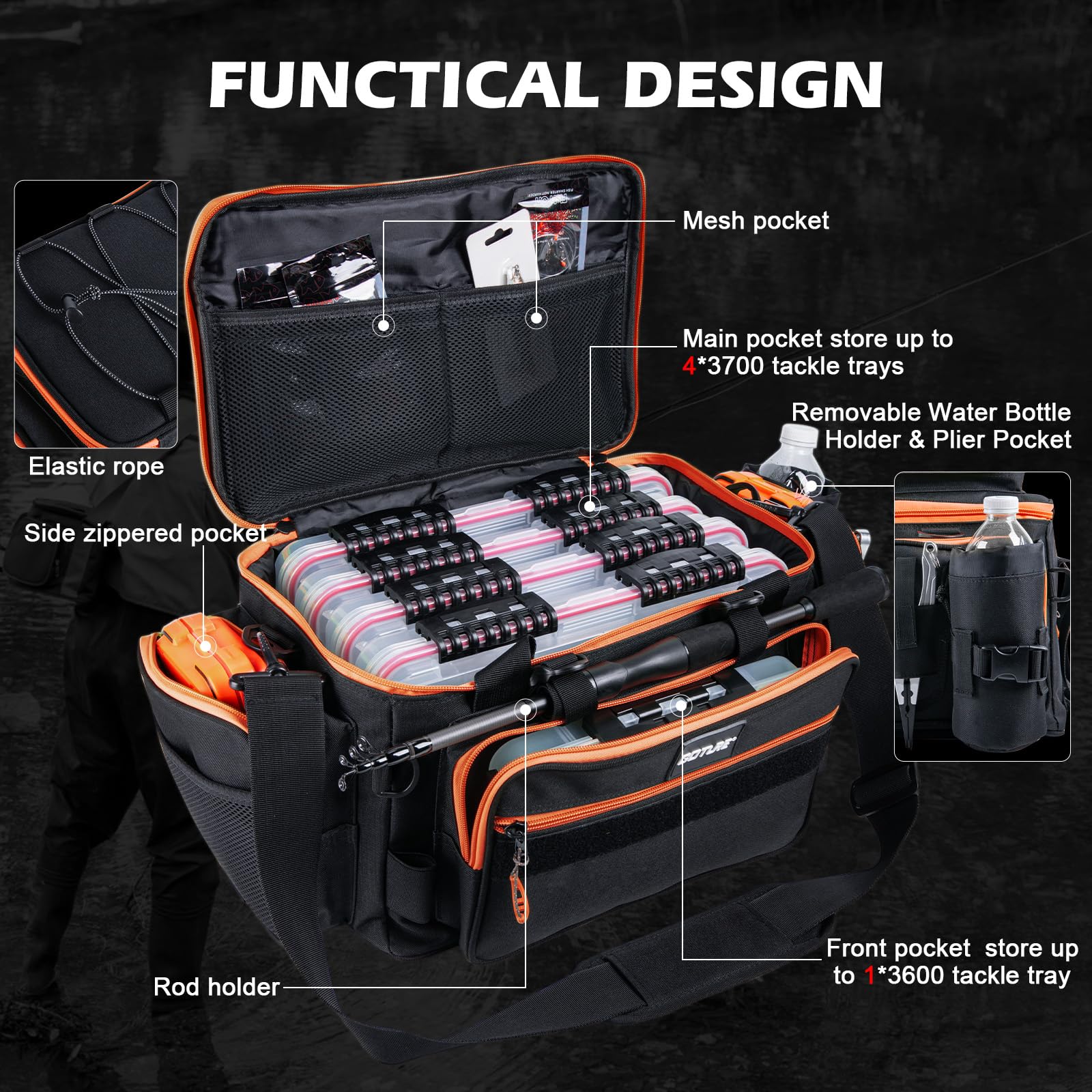 Goture Portable Travel Fishing - Fishing Bag Waterproof 评论和价格
