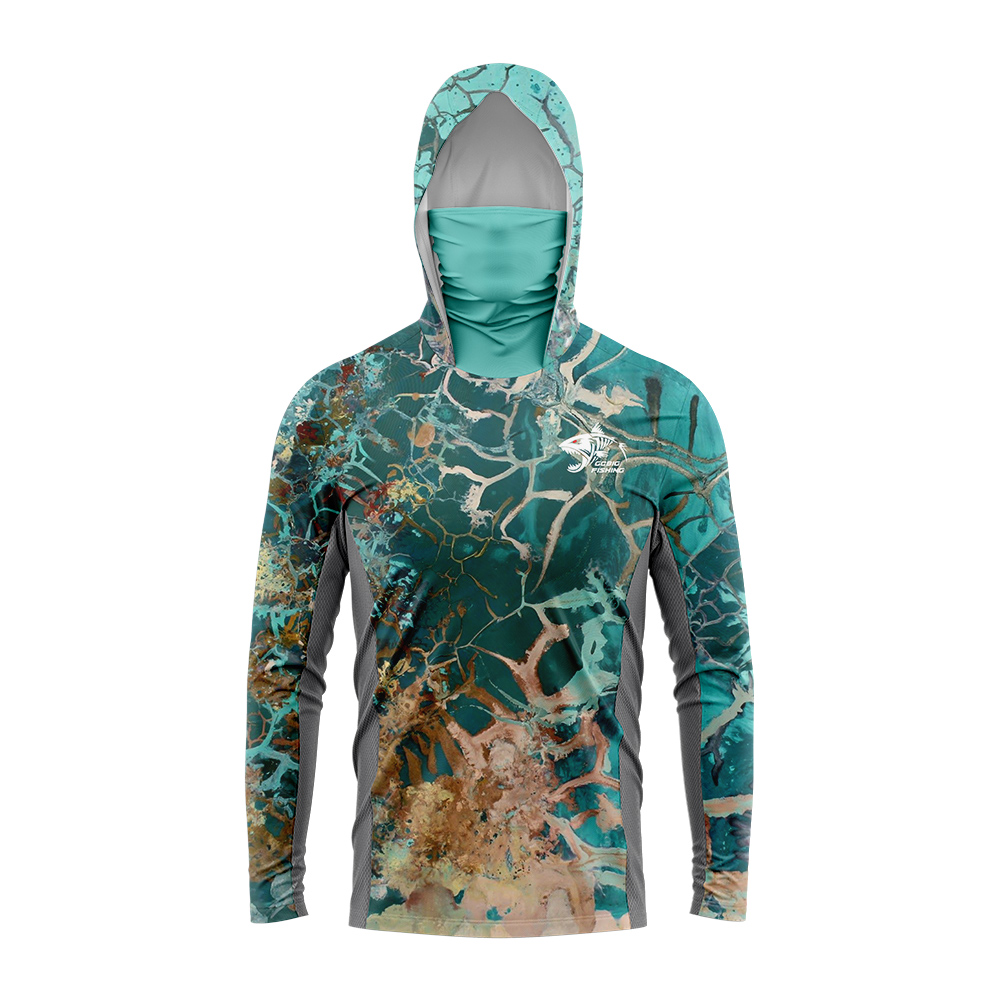 UPF50+ Hooded Fishing Shirt Bu - Fishing Hoodie 评论和价格