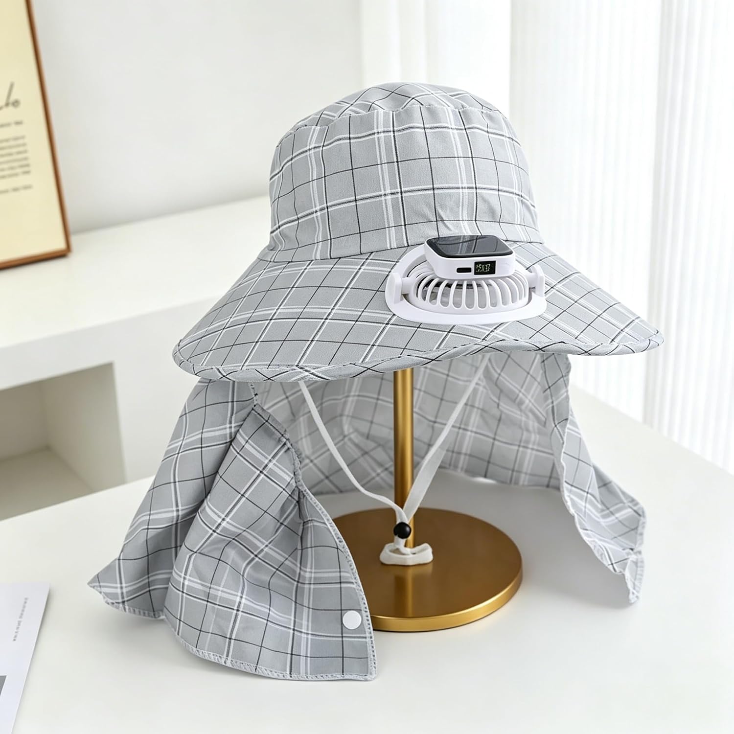 1PC Solar Power Neck Guard Fan - Fishing Hat 评论和价格