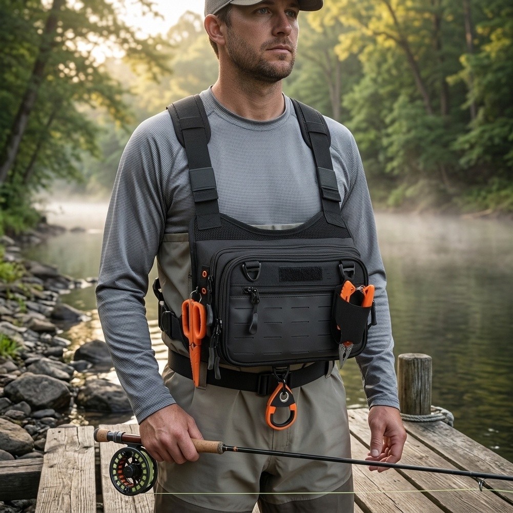 Fly Fishing Chest Pack Backpac - Fishing Vest 评论和价格