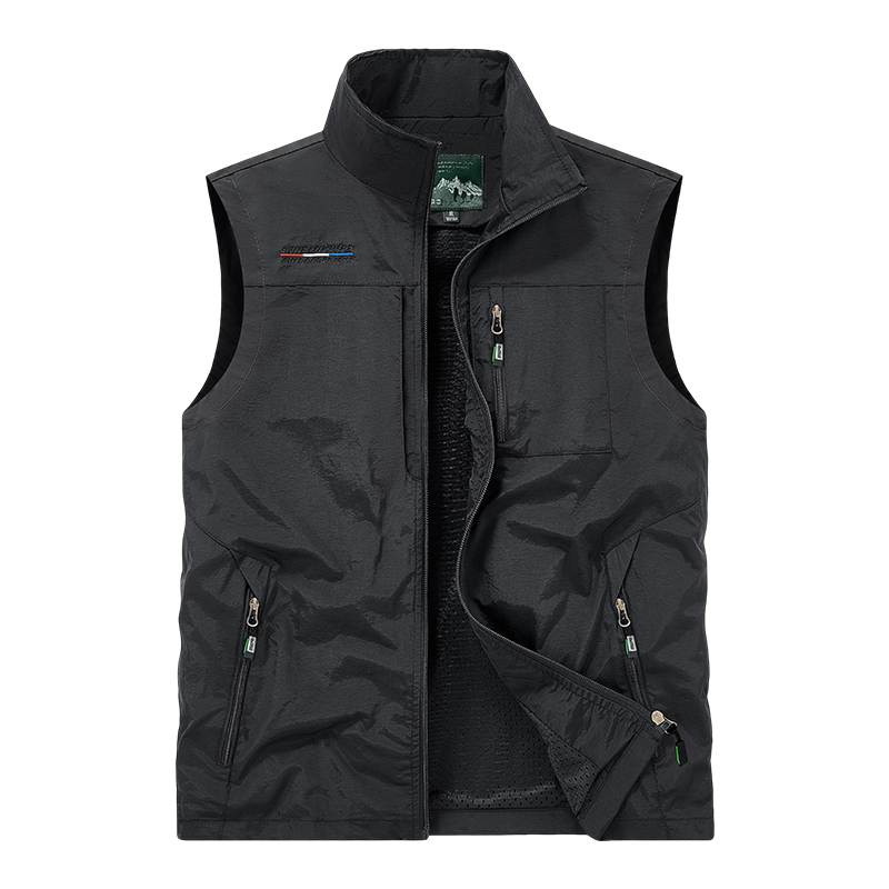 Men's Stand Collar Outdoor Ves - Fishing Vest 评论和价格