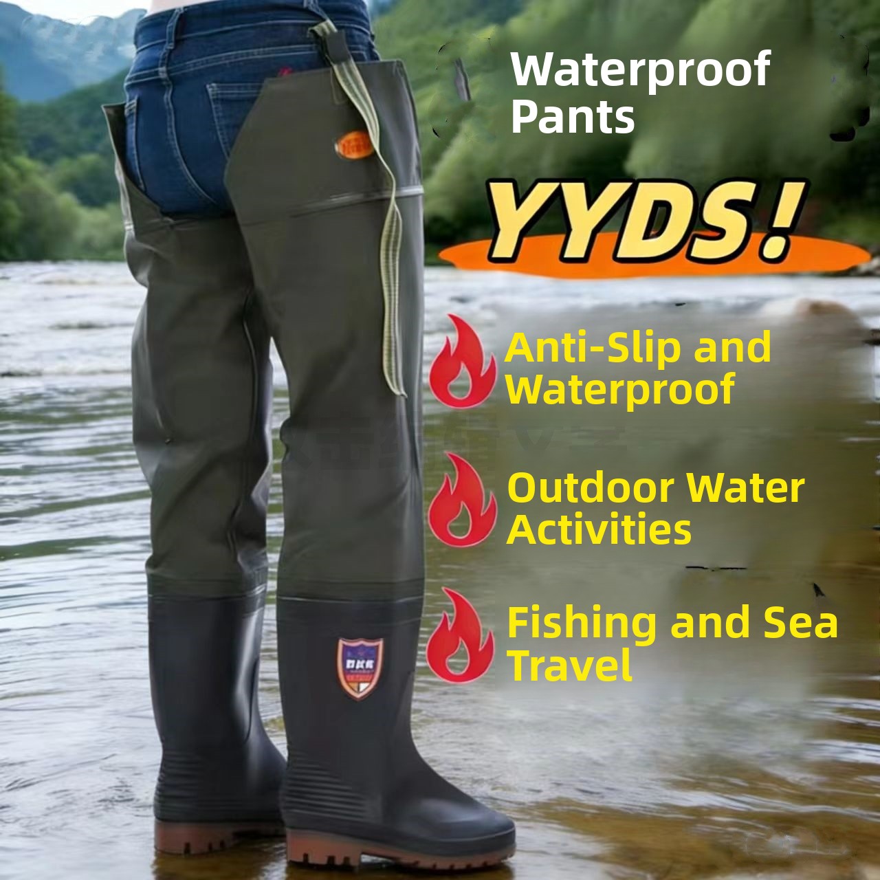 Thickened Over-Knee Rain Boots - Fishing Boots 评论和价格