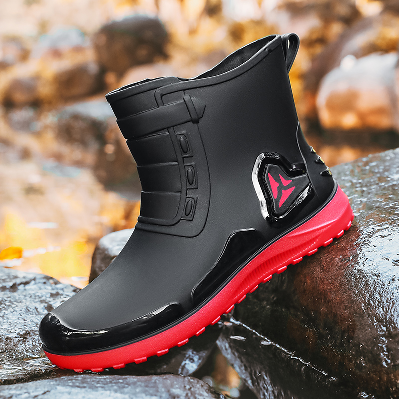 Men's casual rain boots four s - Fishing Boots 评论和价格